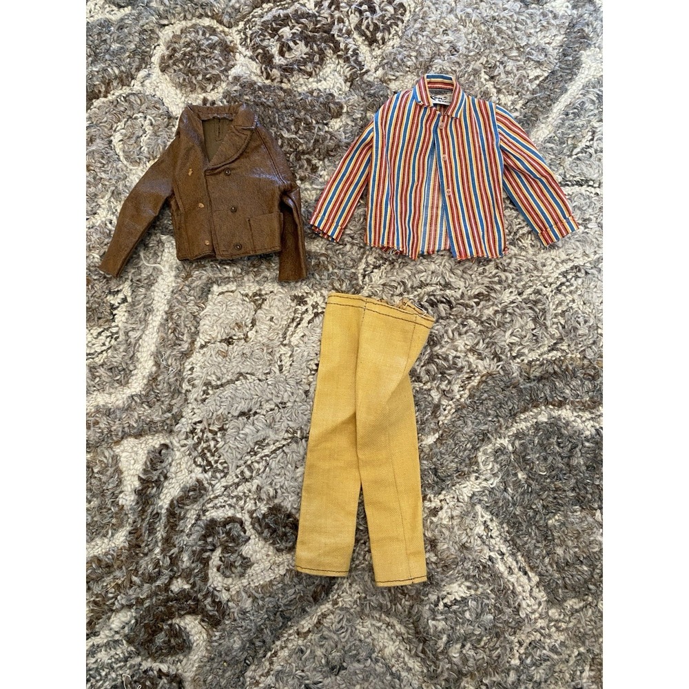 Vtg Barbie Ken Rally Gear #1429 1969 Mod Era Jacket Shirt Pants FLAW